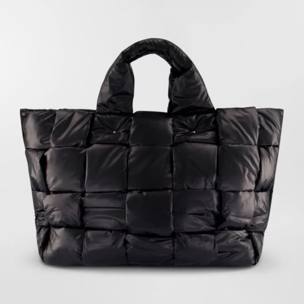 KYHA JET PUFFER large black TOTE bag